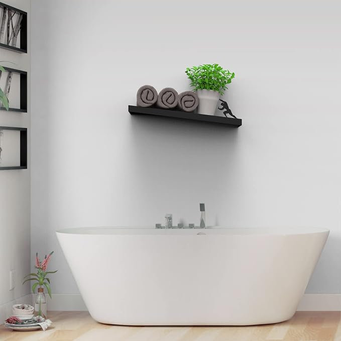 Floating Toilet Paper Shelf - Funny Bathroom Decor, Sisyphus | Unique toilet paper holder doubles as tissue box cover and bathroom shelf storage