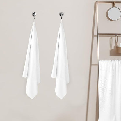 HOMEXCEL 4PK Bath Towel Set, 30x60 in, Absorbent Large Towels for Bathroom | Ultra Soft, Lightweight, Quick Dry Towels for Pool, Beach, Swim, Yoga, SPA, White