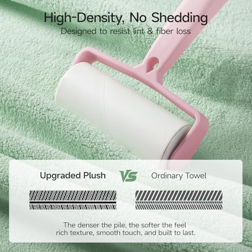 REDKISS Pack of 6 Towel Set - 2 Extra Large Bath, 2 Hand, 2 Washcloths, Ultra Soft & Highly Absorbent, Quicker to Dry, Green Towels for Bathroom, Spa, Hotel, Gym