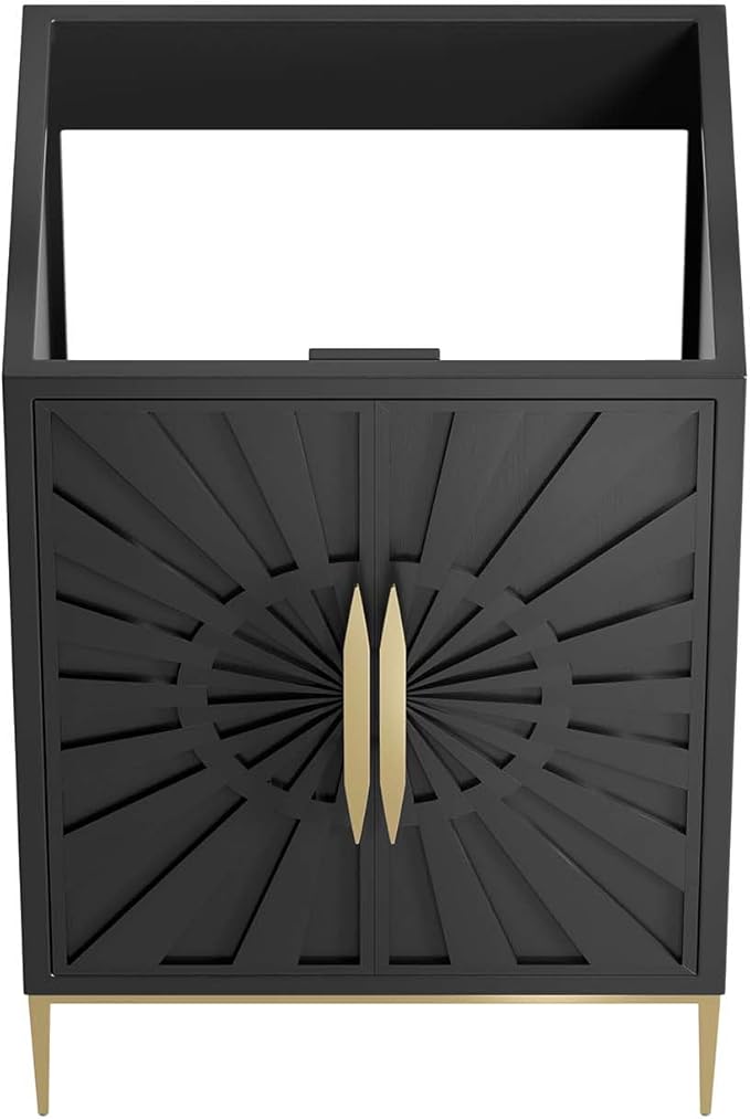 Modway Awaken Bathroom Vanity Cabinet, 24", Black