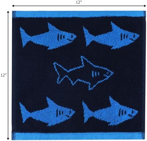 ORIGINAL KIDS Wash Cloth - 100% Cotton Set of 12 Washcloths - Navy Blue
