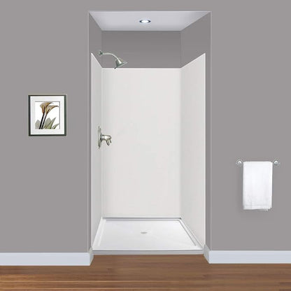 Transolid EWK484872-39 Expressions 3-Panel Shower Wall Kit, 48-in L x 48-in W x 72-in H, Grey