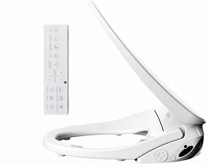 X1 Electric Bidet Seat for Elongated Toilets with Remote Control- Electronic Heated Toilet Seat with Endless Warm Water and Multifunctional Wash Functions，White，Easy Installation
