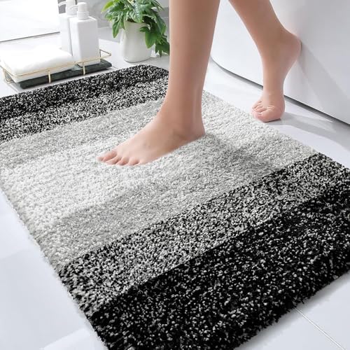 OLANLY Bathroom Rugs Mat 34x21, Extra Soft Absorbent Microfiber Bath Rugs