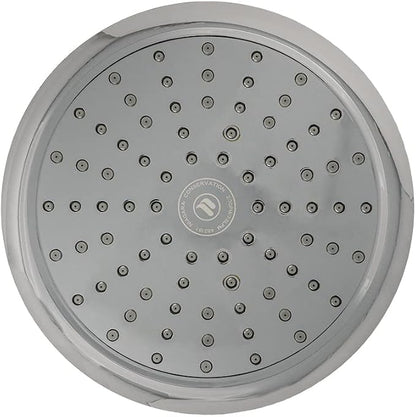Niagara Conservation N9520BN Rainfall Spa 1-Spray with 2 GPM 8-in. Wall Mount Adjustable Fixed Shower Head in Brushed Nickel, 1-Pack | Bathroom Shower Head Sprayer with Pressure Compensation