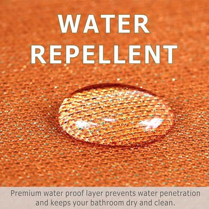 Orange Glitter Shower Curtains for Bathroom: Waterproof Washable 72"Lx72"W