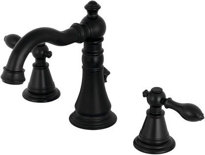 Kingston Brass FSC1970AL English Classic Widespread Bathroom Faucet, Matte Black, 8 x 5.19 x 6