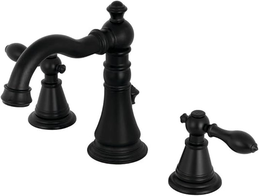 Kingston Brass FSC1970AL English Classic Widespread Bathroom Faucet, Matte Black, 8 x 5.19 x 6