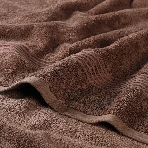 Superior Egyptian Cotton 8-Piece Towel Set, Assorted Towels for Home Bathroom, Guest Bath Decor Essentials, Includes 2 Bath, 4 Hand, 2 Face Towels/Washcloths, Quick Dry, Absorbent, Mocha