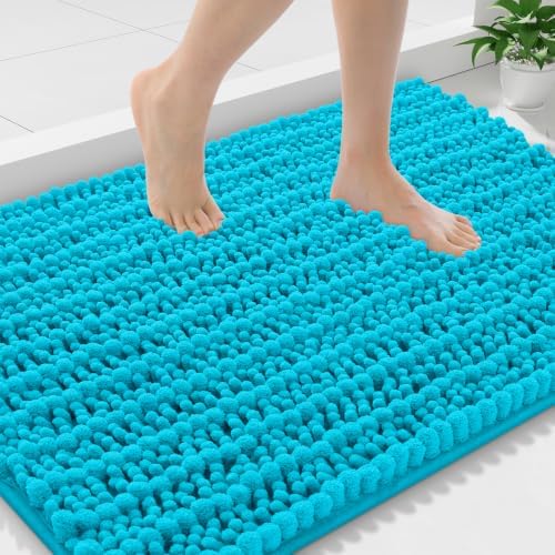 Smiry Bathroom Rugs 30X20, Extra Soft Rubber Backing Chenille Bath Mats