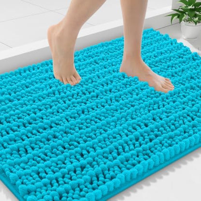 Smiry Bathroom Rugs 30X20, Extra Soft Rubber Backing Chenille Bath Mats