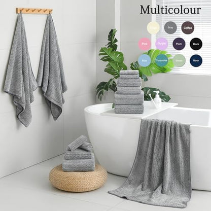 Ycosy Grey Hand Towels Set 16x31 Inches,Soft Microfibers Bathroom Towel Set 2 Pack,Highly Absorbent Quick Dry Luxury Towel Hotel Spa Gym Hand Towel Collection for Bathroom