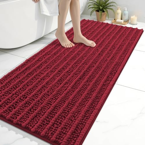 Arotive Bathroom Rugs Mat 60x24, Soft Absorbent Chenille Shaggy Bath Mat