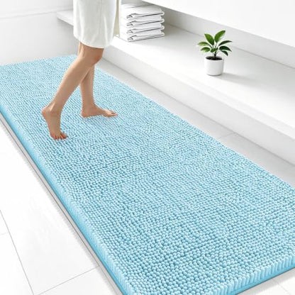 Smiry Bathroom Rugs 59X24, Luxury Chenille Extra Soft Absorbent Bath Mat