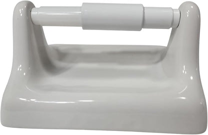 DALTILE Snow White Ceramic TP Toilet Paper Holder Wall Mount Thinset Installation Vintage Mid Century Modern Retro, BA1020T