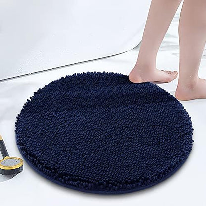 Smiry Round Bathroom Rugs 24X24, Chenille Extra Soft Absorbent Bath Mat