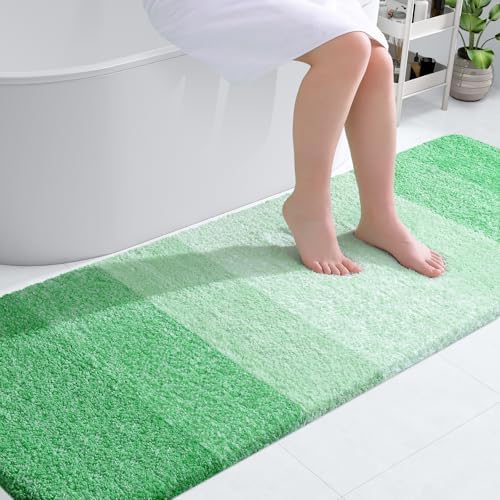 OLANLY Bathroom Runner Rug 70x24, Extra Soft Absorbent Microfiber Bath Rugs