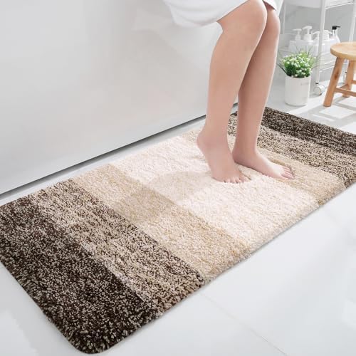 OLANLY Large Bathroom Rugs 50x30, Extra Soft Absorbent Microfiber Bath Rugs