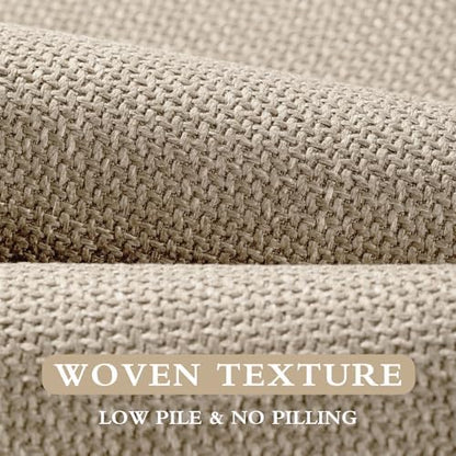 YIHOUSE Bathroom Rugs Thin Bath Mat Sets 2 Pieces Quick Dry,Beige