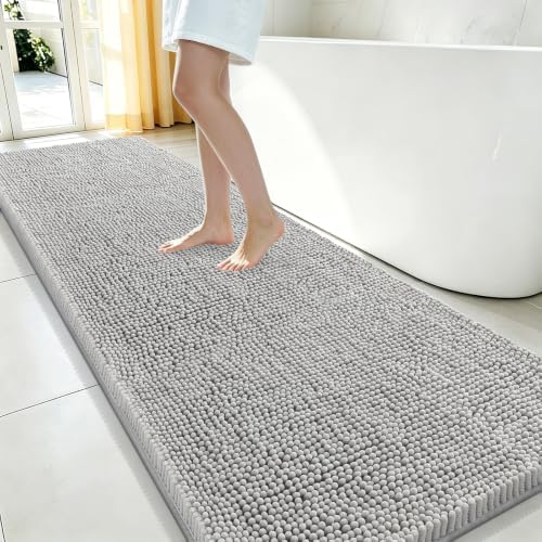 Smiry Bathroom Rugs 70X24, Luxury Chenille Extra Soft Absorbent Bath Mat