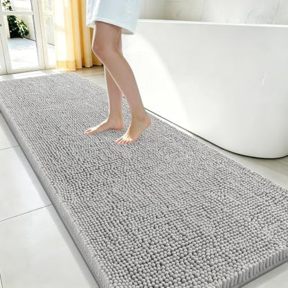 Smiry Bathroom Rugs 70X24, Luxury Chenille Extra Soft Absorbent Bath Mat