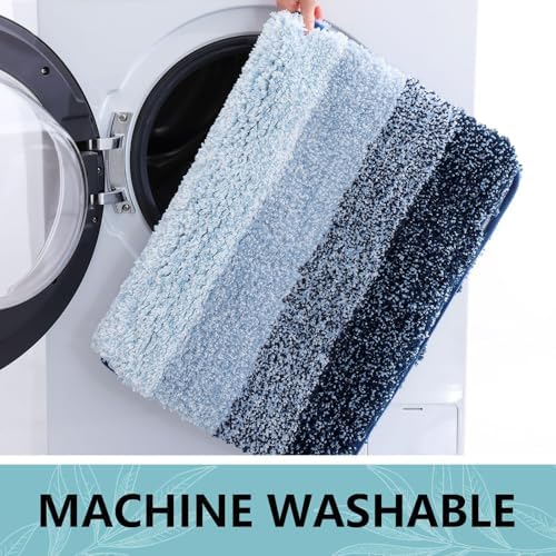 Arotive Microfiber Bathroom Rugs, Shaggy Soft and Absorbent Bath Rug, 24x24