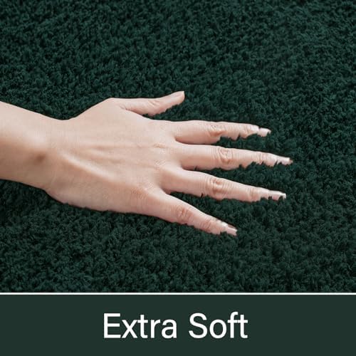 LOCHAS Bathroom Rug Runner 24x60 Inch, Bath Rugs Non Slip, Hunter Green