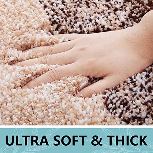 Arotive Microfiber Bathroom Rugs, Shaggy Soft Absorbent Bath Rug, 24x16