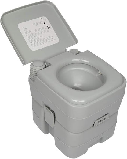 Ochine Portable Toilet Camping Porta Potty, Portable Folding Toilet with Lid, Indoor Outdoor Commode with Detachable Inner Bucket and Removable Paper Holder for Camping, Boat, Van, Emergency Use