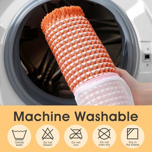 IM HOME Waffle Bath Mat Orange & Cream 6'x2', Boho Woven Modern Bath Mat Rugs, Absorbent Non Slip Bathroom Rugs, Soft Washable Bath Rugs with Tassels for Bathroom, Bedroom, Kitchen, Shower, Tub