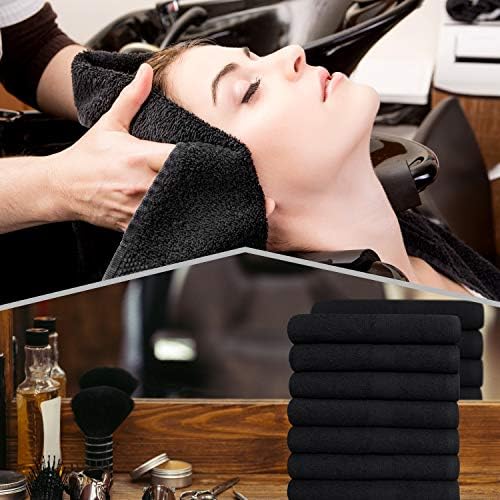 GREEN LIFESTYLE 24 Pack Black Pack Hand Towels 16 x 27 Premium Spa Quality, Super Soft and Absorbent for Gym, Pool, Spa, Salon and Home