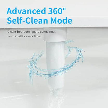 BUMBLISS Self-Cleaning Non-Electric Bidet Attachment for Toilet – Adjustable Water Pressure Control, Manual White Knob, Easy to Install, Eco-Friendly Hygiene Upgrade for Bathroom, Beday Badette