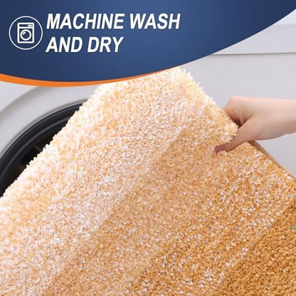 OLANLY Bathroom Runner Rug 54x24, Extra Soft Absorbent Microfiber Bath Rugs