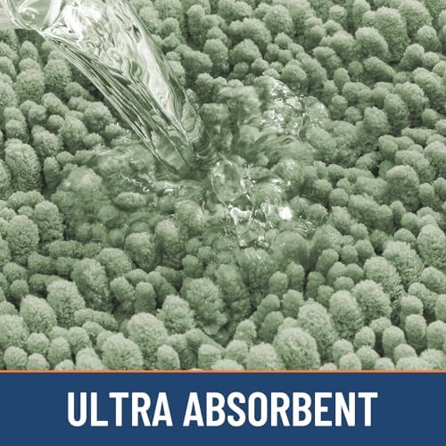 Smiry Bathroom Toilet Rugs U Shaped 20X20, Chenille Bath mats for Toilet