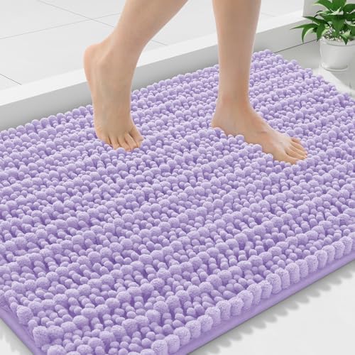 Smiry Bathroom Rugs 36X24, Extra Soft Rubber Backing Chenille Bath Mats