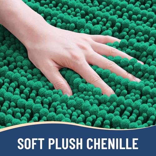 Arotive Bathroom Rugs Mat 47x24, Soft Absorbent Chenille Shaggy Bath Mat
