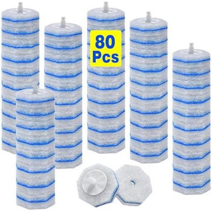 80 Count Upgrade 3-Layer Toilet Bowl Refills Fits for Clorox Toilet Brush