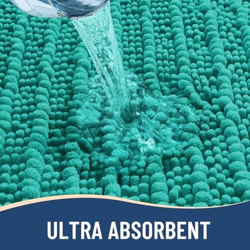 Arotive Bathroom Rugs Mat 34x21, Soft Absorbent Chenille Shaggy Bath Mat