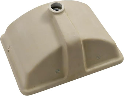 White Undermount Bathroom Sink 18"x14"Ceramic Basin | Modern Porcelain Under Counter Bathroom Vanity Sink, Interior Bowl 16.3"x 16.9", Rectangular Undermount Basin with Overflow