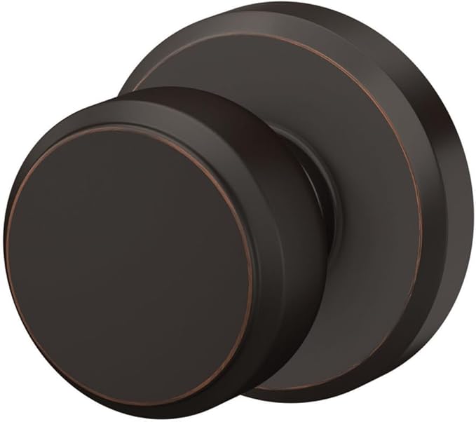 SCHLAGE Knob with Greyson Trim Non-Turning Lock, Aged Bronze (F170 BWE 716 GSN)