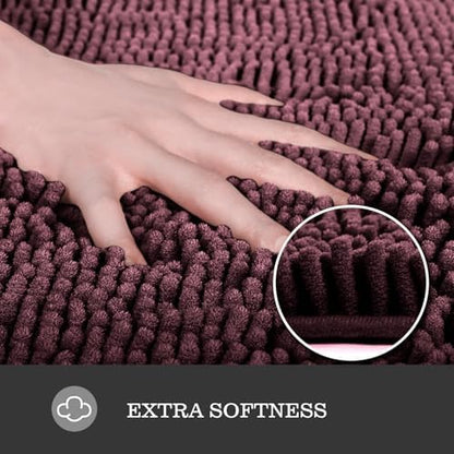 Yeaban Toilet Rugs U-Shape 20"x24", Burgundy