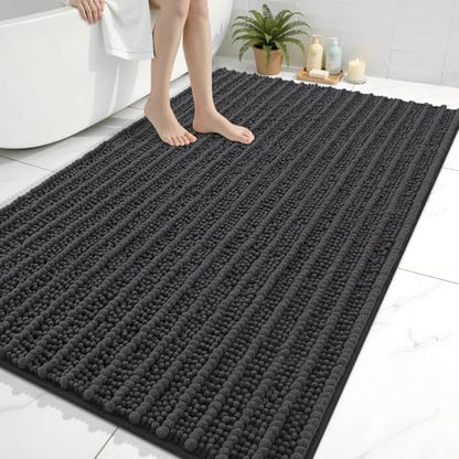 Arotive Bathroom Rugs Mat 59x35, Soft Absorbent Chenille Shaggy Bath Mat