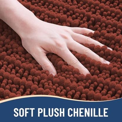 Arotive Bathroom Rugs Mat 30x20, Soft Absorbent Chenille Shaggy Bath Mat