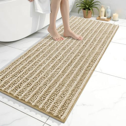 Arotive Bathroom Rugs Mat 47x20, Soft Absorbent Chenille Shaggy Bath Mat