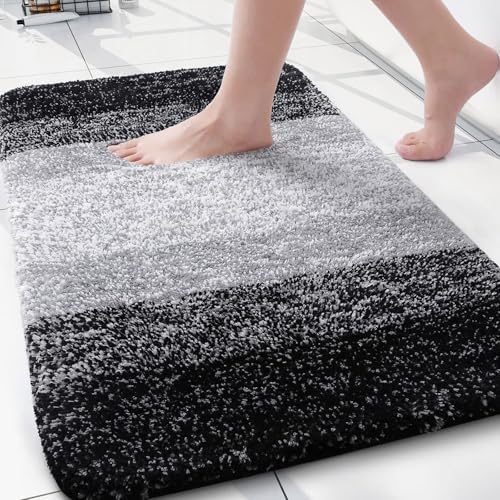 Arotive Microfiber Bathroom Rugs, Shaggy Soft Absorbent Bath Rug, 30x20