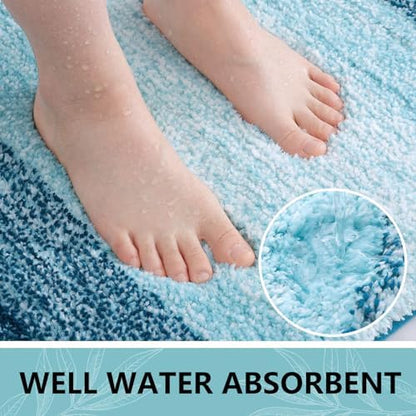 Arotive Microfiber Bathroom Rugs, Shaggy Soft Absorbent Bath Rug, 30x20