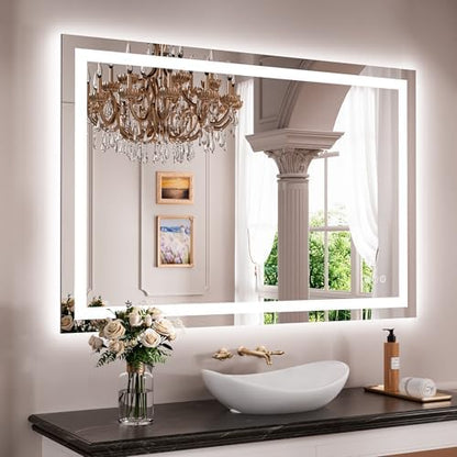 JISOSO LED Bathroom Mirror, Bathroom Vanity Mirror, 48"x32"