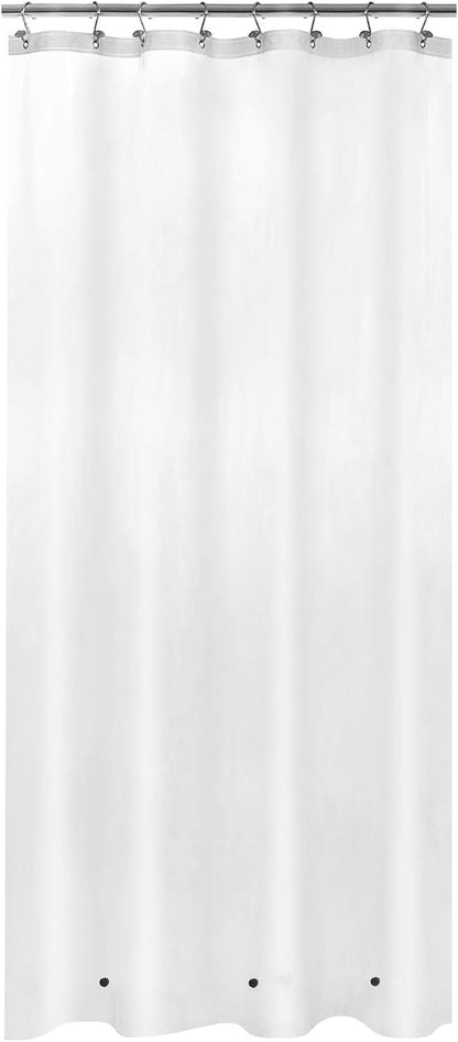 48x72 Stall Size Shower Curtain Liner Frost | 3 Bottom Magnets,8 Rustproof Grommets,Water Proof Heavy Duty PEVA,48W x 72H for Shower Stall Narrow Width