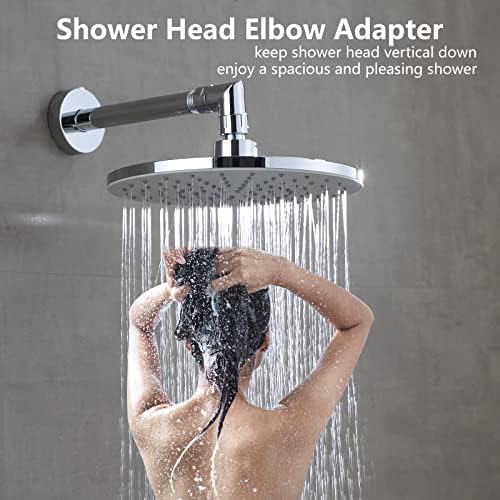 Shower Head Elbow Adapter, Shower Arm Elbow Adapter for Hand Showers and Wall-mounted Showers，Shower Arm Extension (90degree）