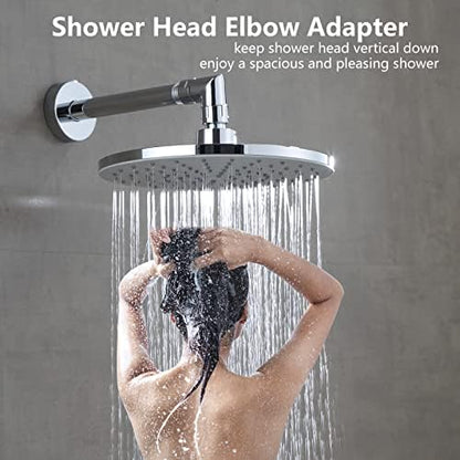Shower Head Elbow Adapter, Shower Arm Elbow Adapter for Hand Showers and Wall-mounted Showers，Shower Arm Extension (90degree）